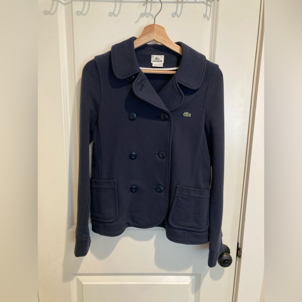 Lacoste women’s vintage Dark Blue Double-Breasted Jacket